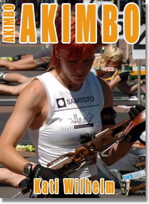 Kati Wilhelm in der Pose der Sarah Connor