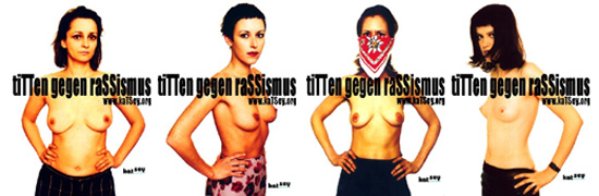 Titten Akimbo gegen Rassismus
